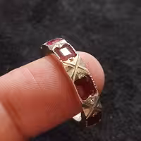 حلقه تمام یاقوت سرخ نچرال شناسنامه دار