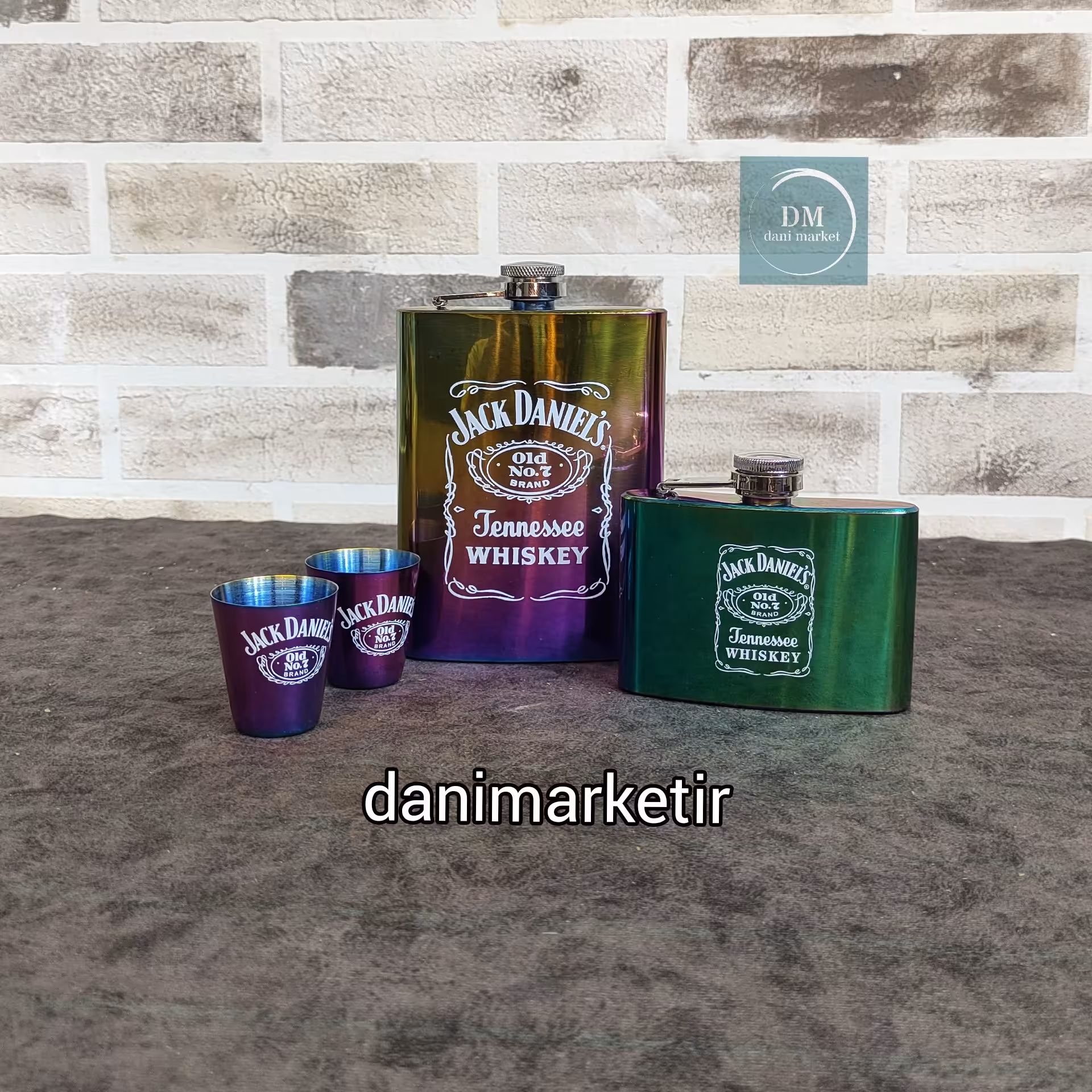 فلاسک جیبی دوبل هفت رنگ 