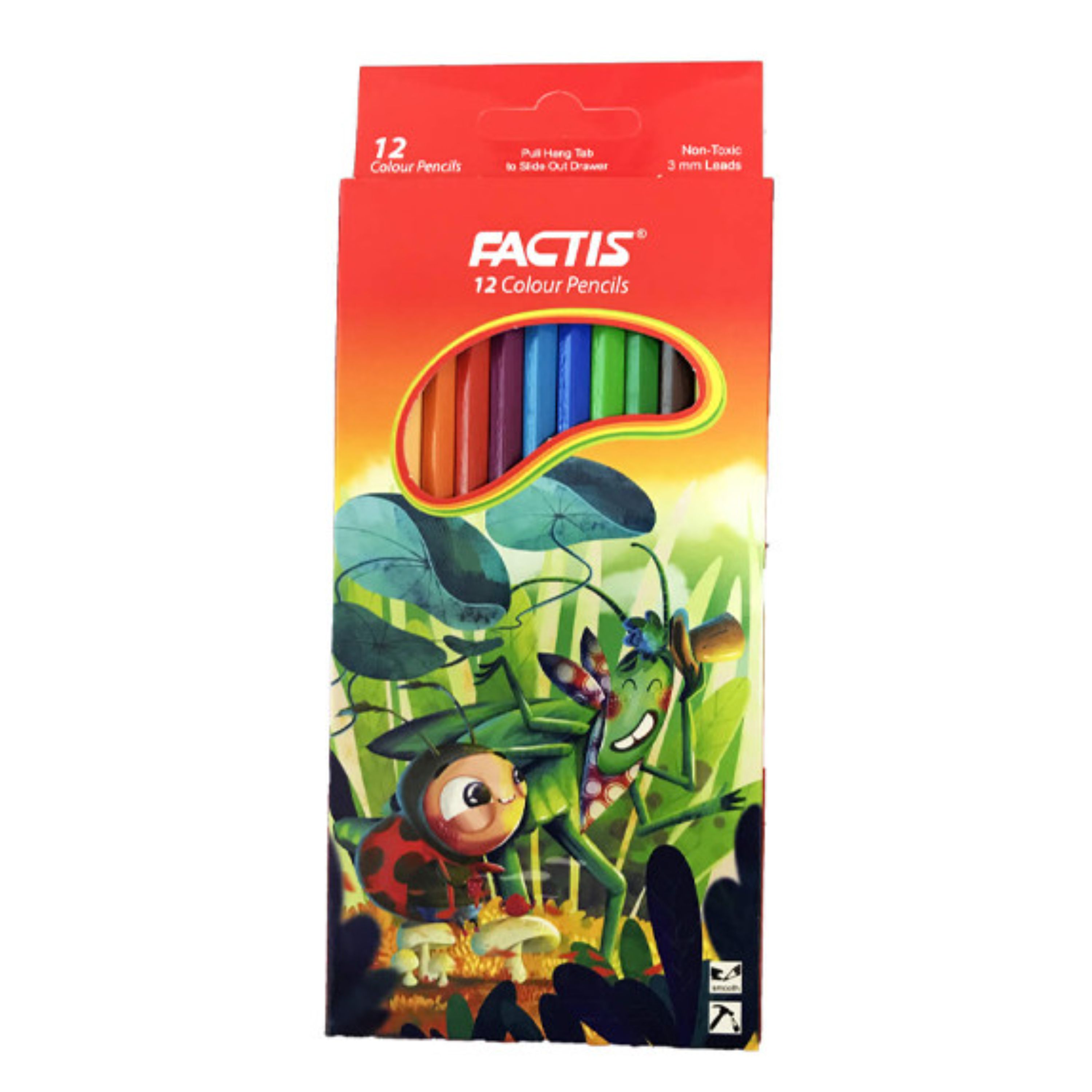 مداد رنگی 12 رنگ فکتیس مدل Bugs Friendship