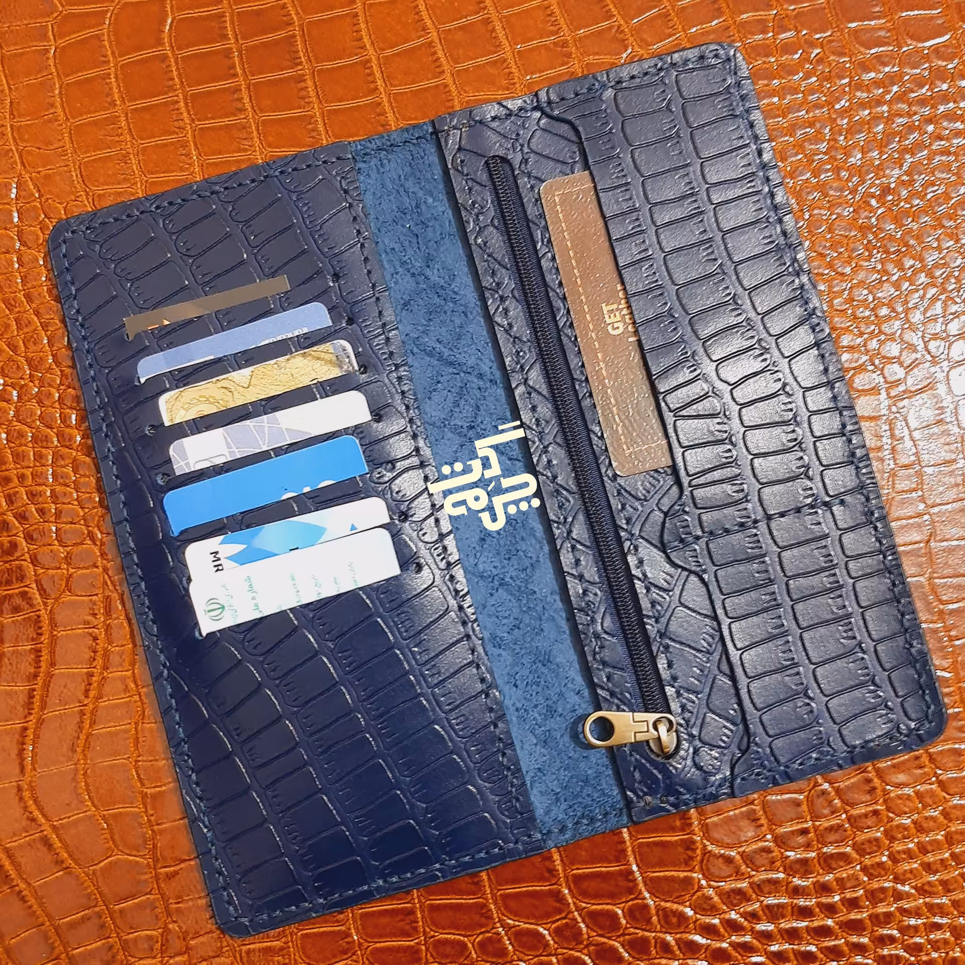 کیف کتی چرم طبیعی دست دوز (چرم خشتی)