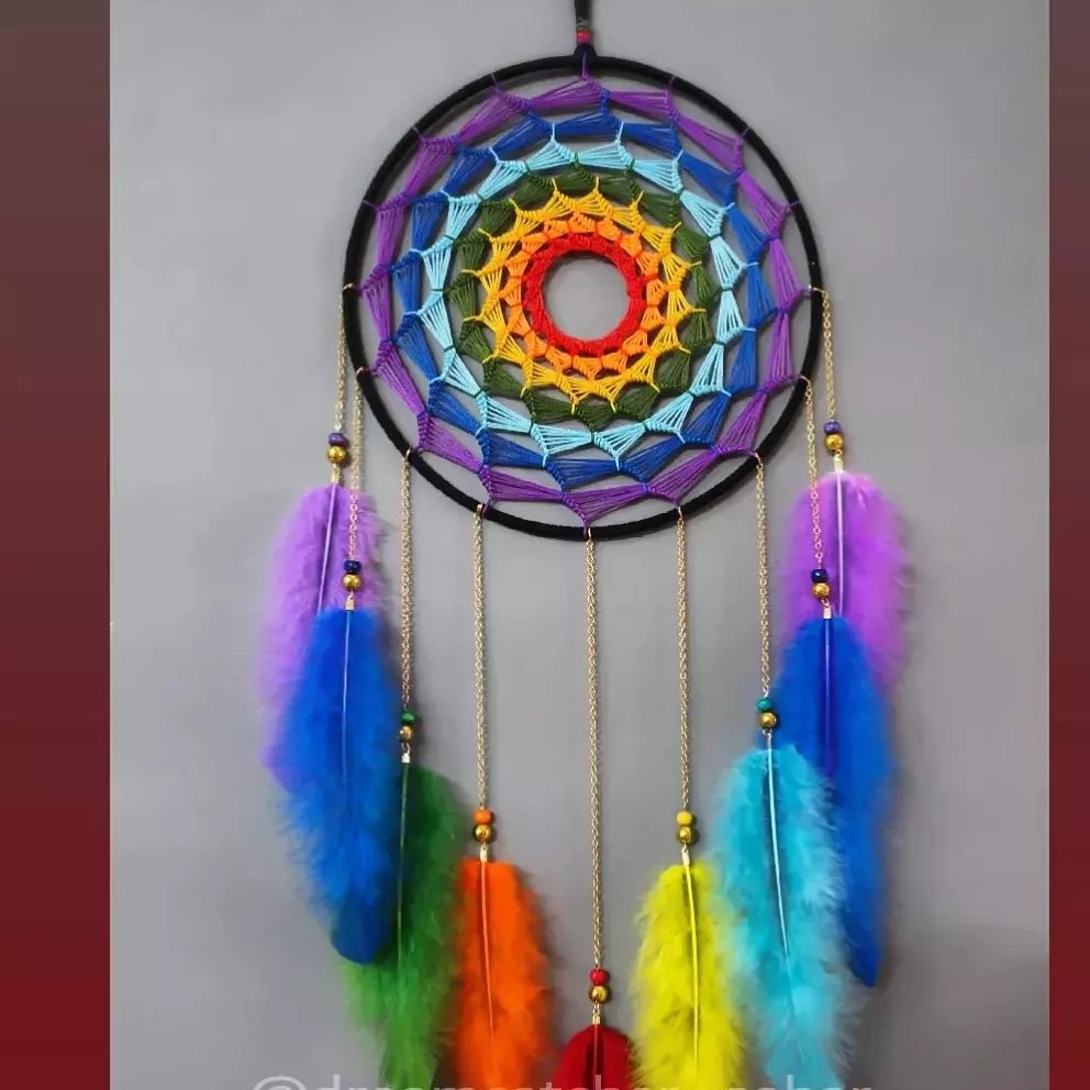 اویز منزل دریم کچر  مدل رنگین کمان با سایز حلقه 20 سانت