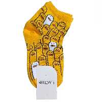 جوراب بچگانه دخترانه و پسرانه طرح فانتزی اردک ها رنگ زرد