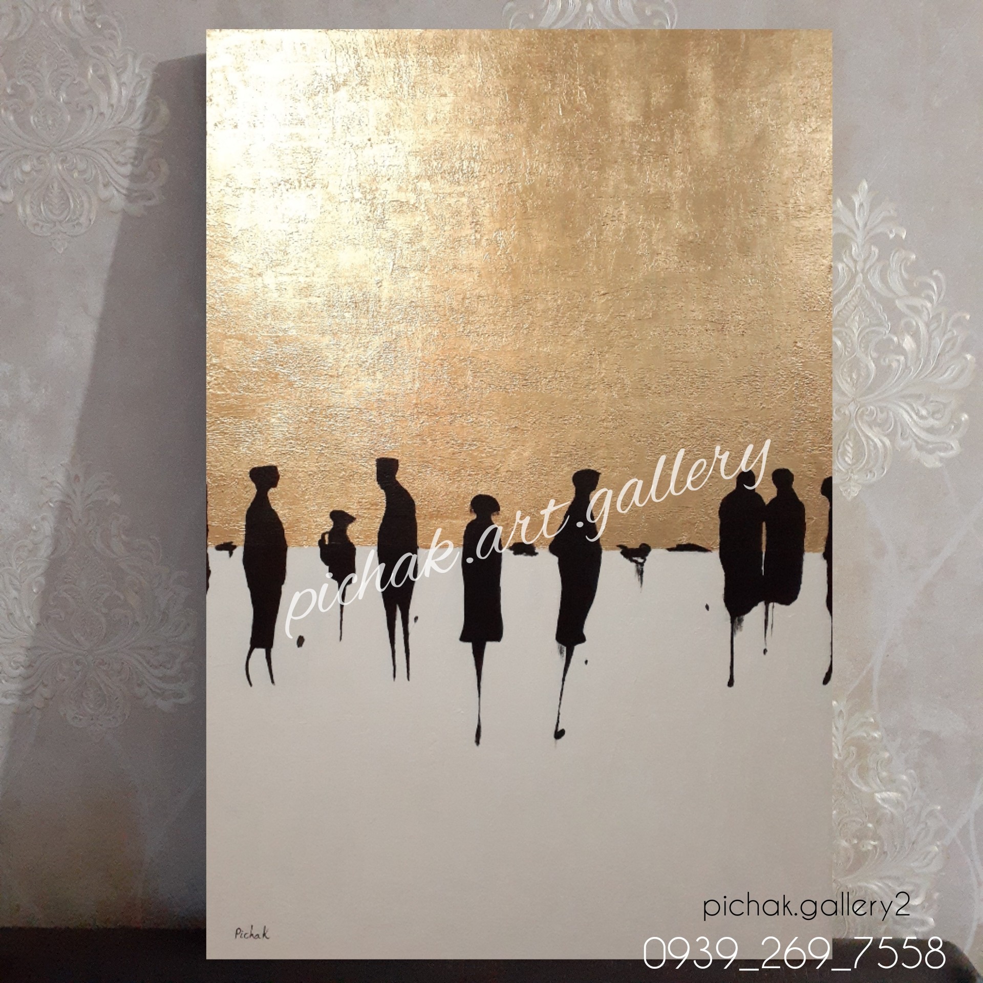 تابلو دکوراتیو دست ساز اکریلیک  ابعاد 60 در 90 (پس کرایه)