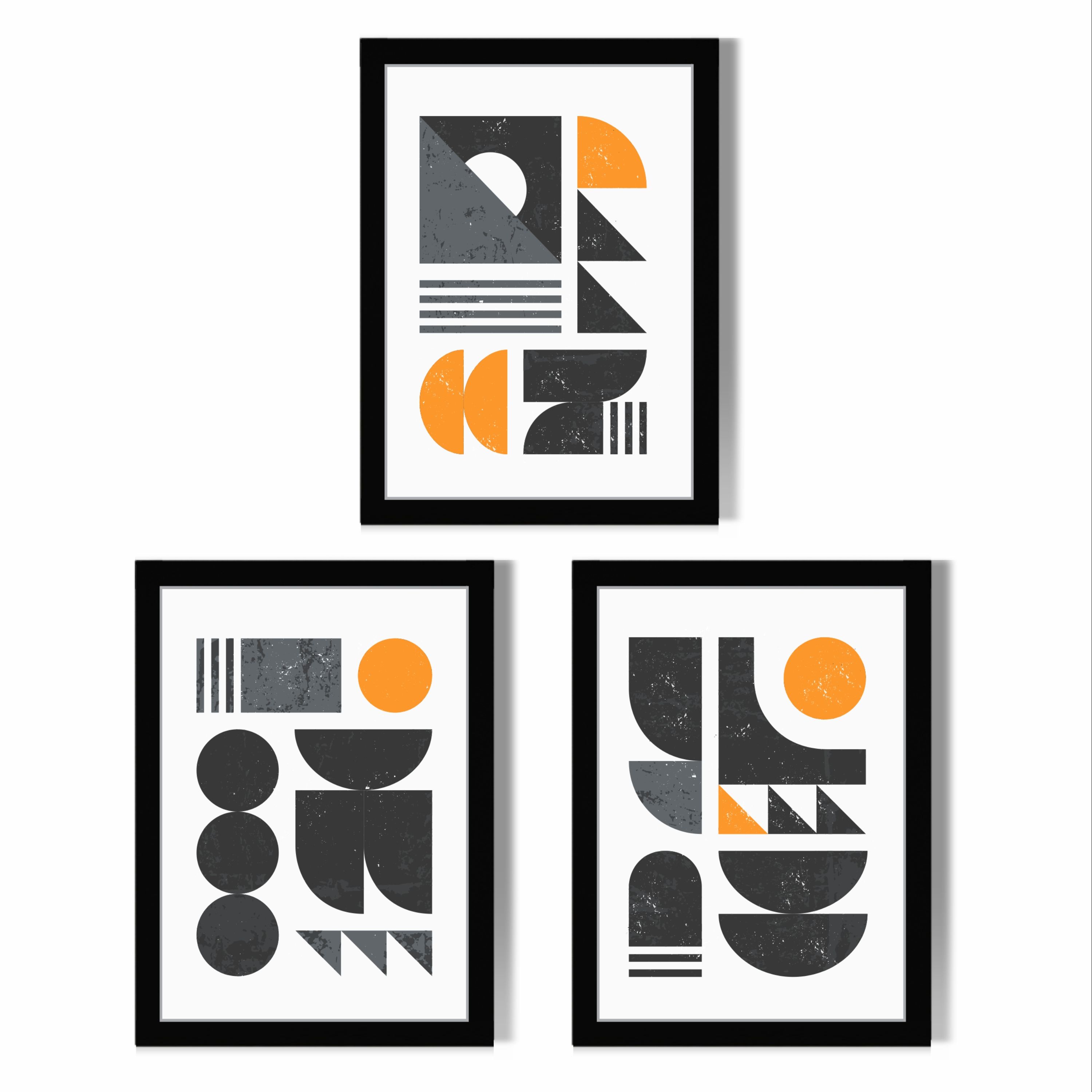 تابلو دکوراتیو مینیمال مجموعه 3 عددی سایز 13 در 18