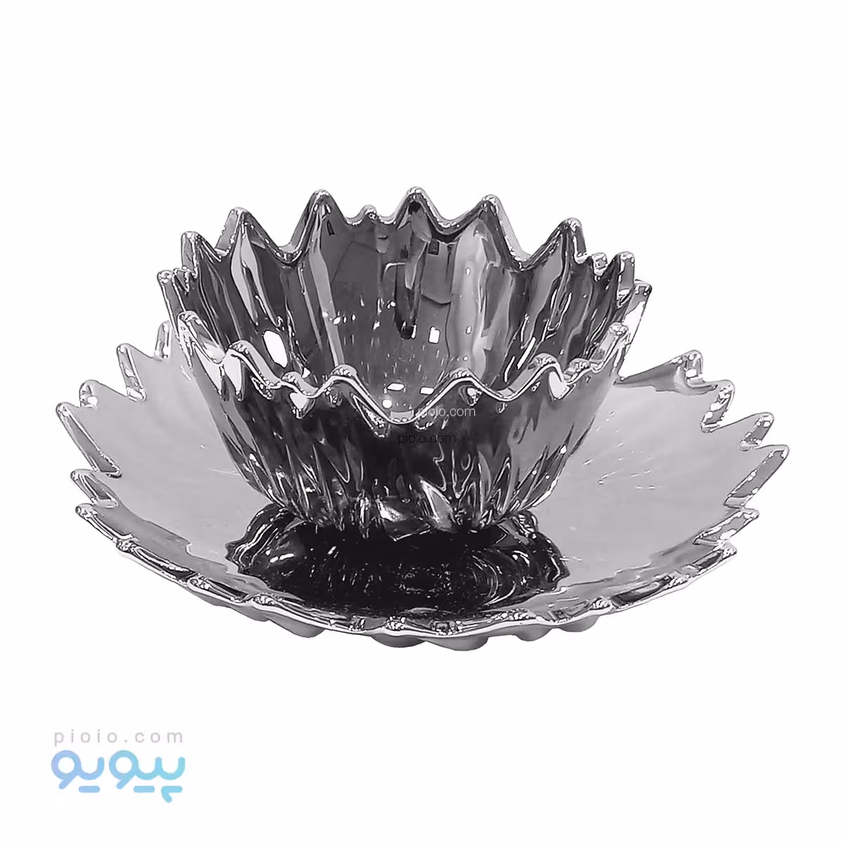 پیش دستی و پیله ساده ی نقره ای