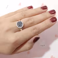 انگشتر استیل نقره ای 