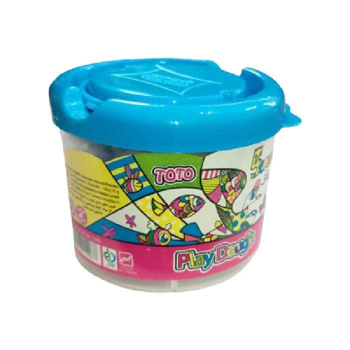 خمیر بازی سطلی 5 رنگ توتو