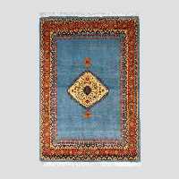 قالیچه 3 متری دستباف با وزن تقریبی 12 کیلو گرم با مواد اولیه دست ریس و رنگرزی گیاهی 