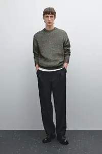 پلیور قرمز مردانه ژاکت لباس بافتنی مخلوط پنبه Massimo Dutti