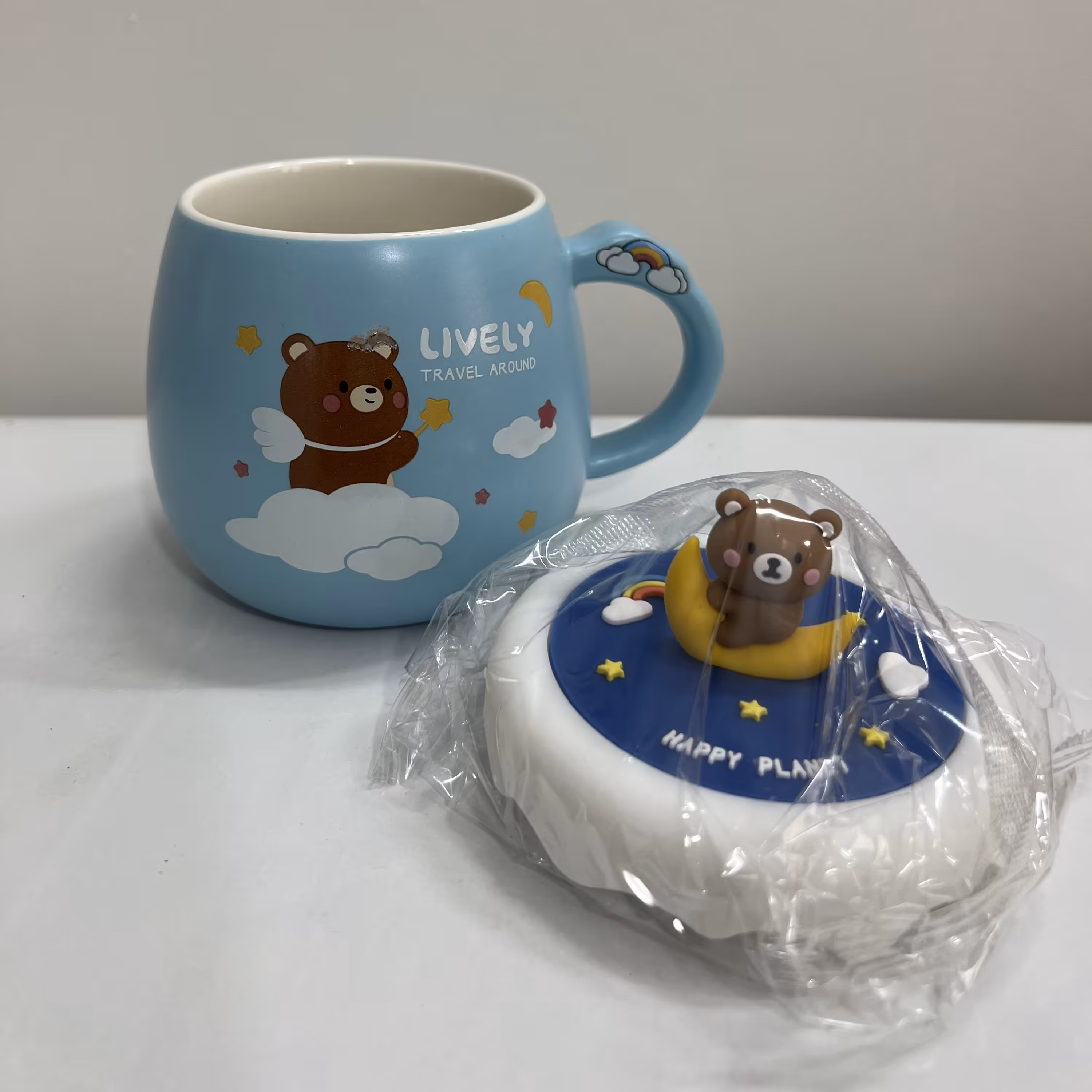 ماگ وارداتی سرامیکی فانتزی طرح خرس آبی