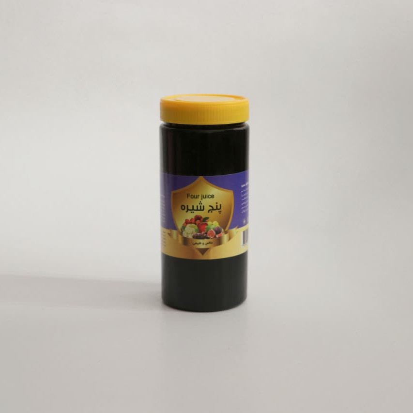 پنج شیره طبیعی و بدونموادافزودنی(خرما انگور توت انجیر سیب)(1000 گرم)