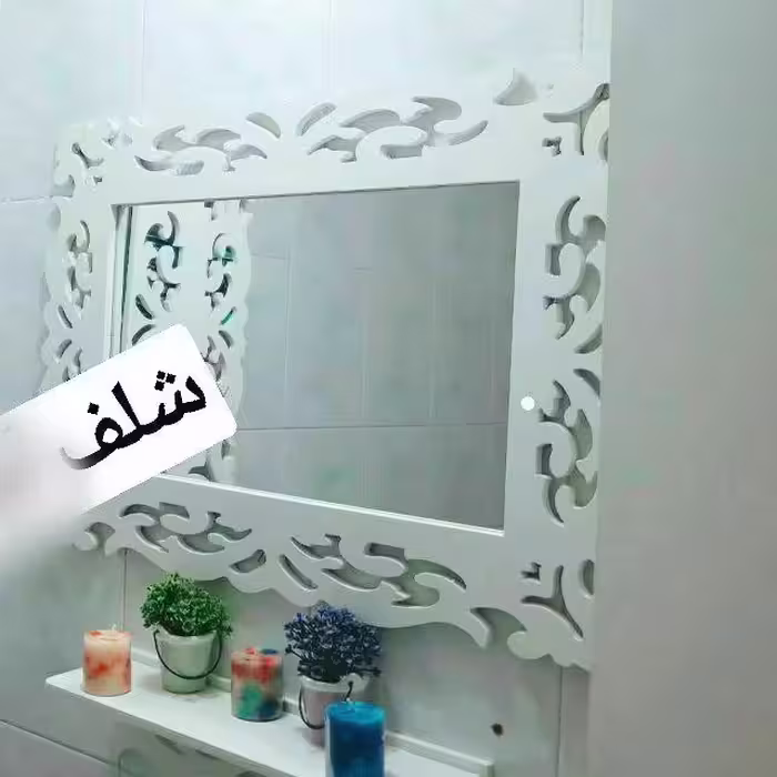 آینه و باکس سرویس 
جنس pvc ضدآب آینه مستطیل طرح نیلوفری
باکس شمشاد
