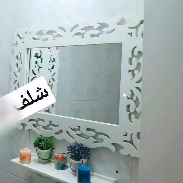 آینه و باکس سرویس 
جنس pvc ضدآب آینه مستطیل طرح نیلوفری
باکس شمشاد

