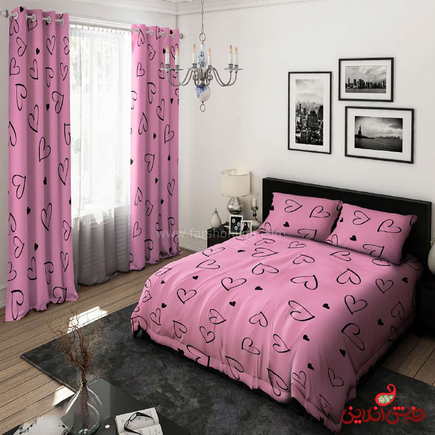 روتختی قلب صورتی  کد 15143