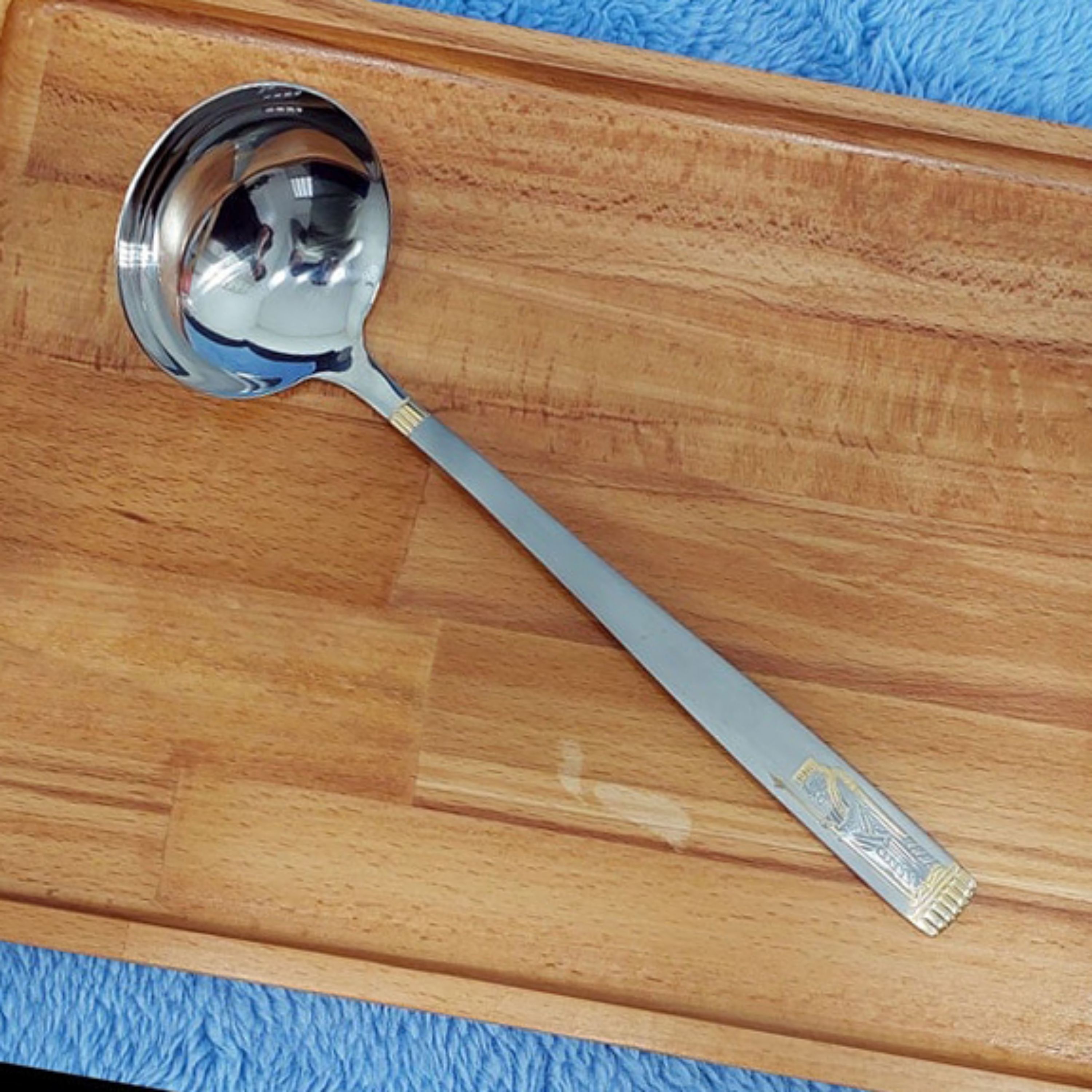 ملاقه استیل بزرگ هخامنشی طلایی نقره ای نیوهوم بسته 1 عددی