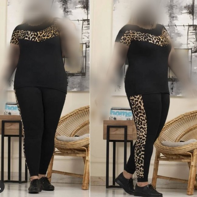 ست راحتی قواره دار نوار پلنگی