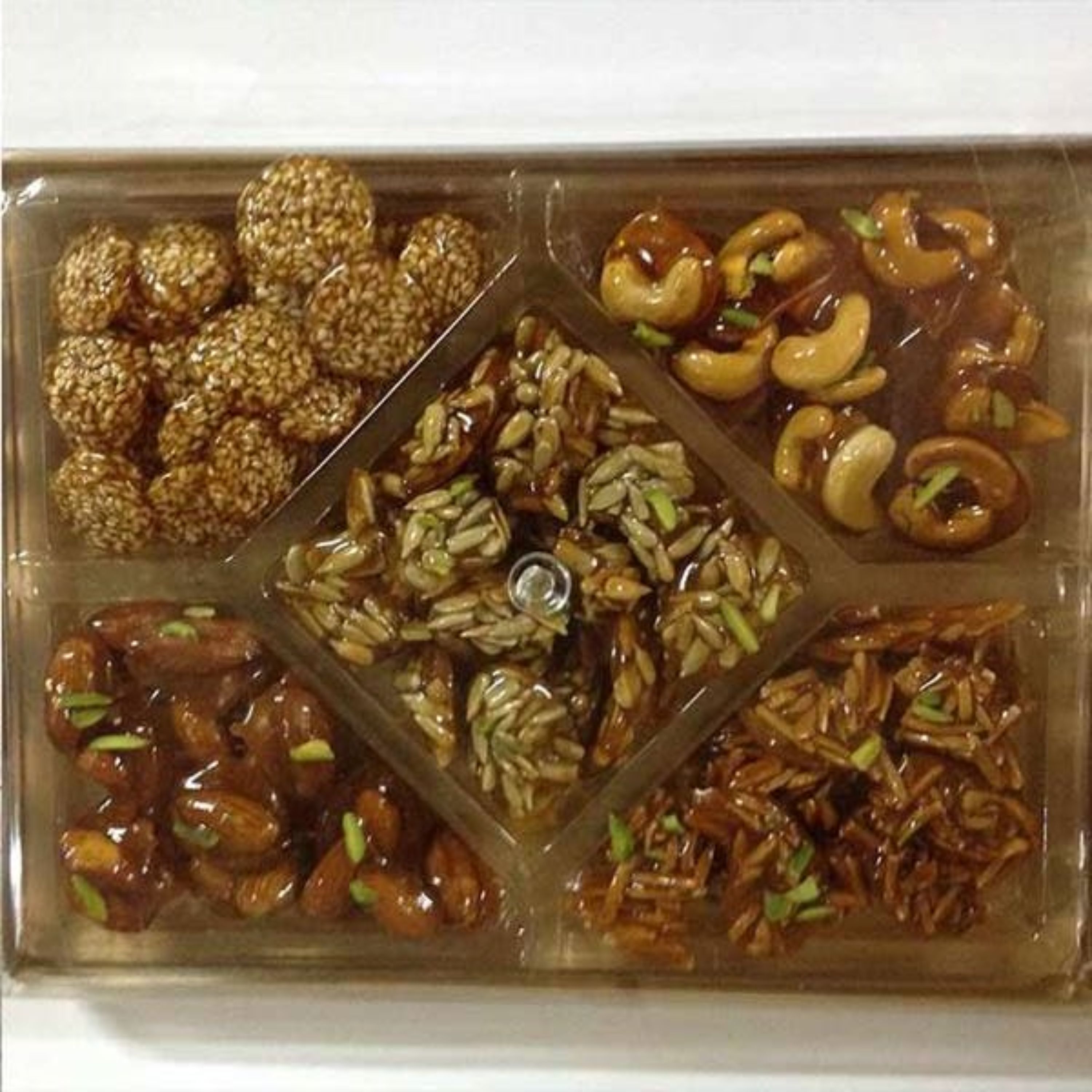 سوهان عسلی 5 مغز   اعلا