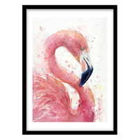 قیمت و خرید تابلو دکوراتیو مدل نقاشی آبرنگ فلامینگو کد 1156