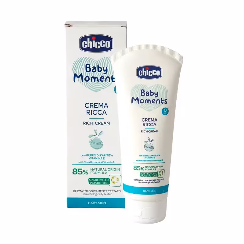 کرم چرب کننده پوست کودک Crema Ricca حجم 100 میل چیکو Chicco