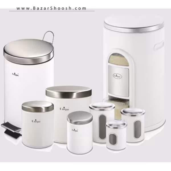 سرویس 15 پارچه آشپزخانه سفید یونیک مدل UN-5400