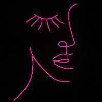 نئون فلکسی طرح چهره صورتی