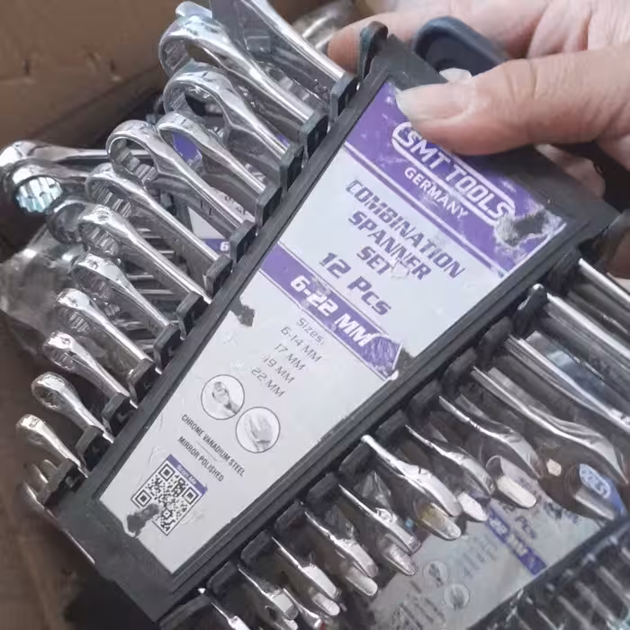 آچار یکسر تخت یکسر رینگی 12 عددی از سایز 6 الی 22