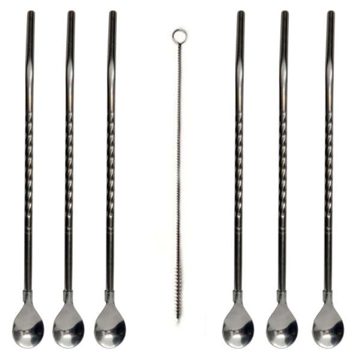 قاشق شربت خوری نی دار و با فرچه (7 عددی )