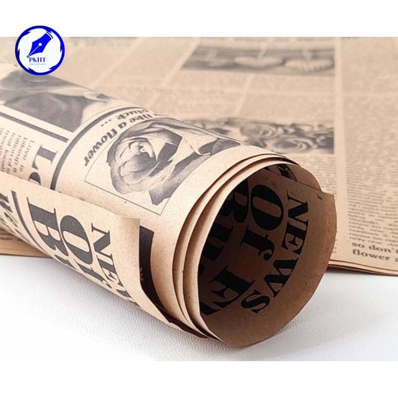 کاغذ کادو کرافت روزنامه ای بسته 100 برگی