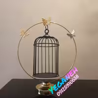 جا شمعی  قفس طرح پروانه مدل گرد