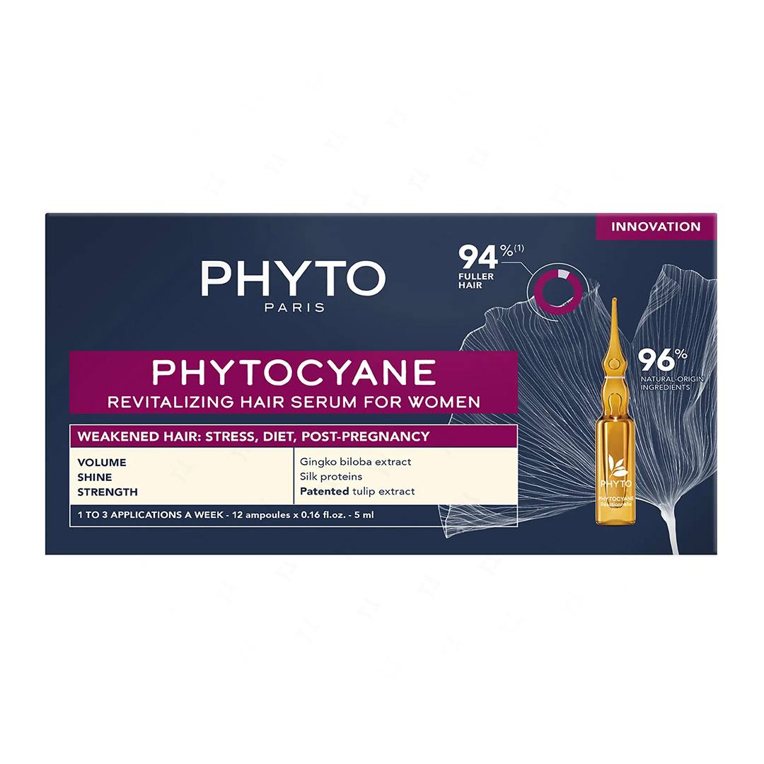 خرید اقساطی سرم ضد ریزش و رشد مو بانوان فیتو مدل Phytocyane بسته 12 عددی | پرداخت 4 قسطه ارسال سریع