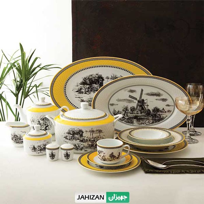سرویس چینی زرین 102پارچه ویلیج سری رادیانس (عالی)
