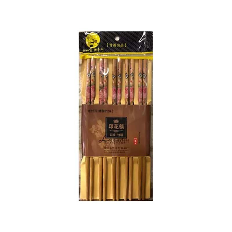 چاپستیک چوبی 10 جفتی طرح 1