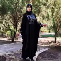 مانتو عبایی کرپ الیزه مدل نجلا