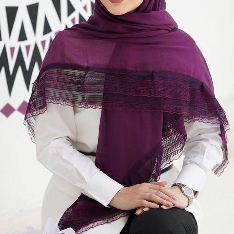 روسری سوپر نخ حاشیه گیپور6 کد52130
