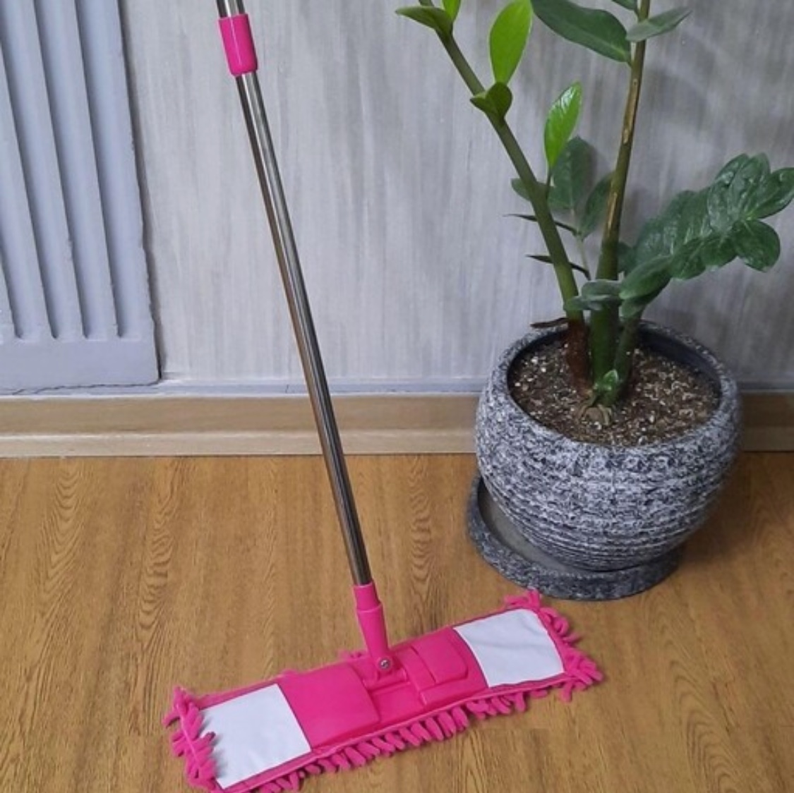 طی زمین شوی ماکارونی خارجی با دسته استیل تلسکوپی ( تی ماکارانی)