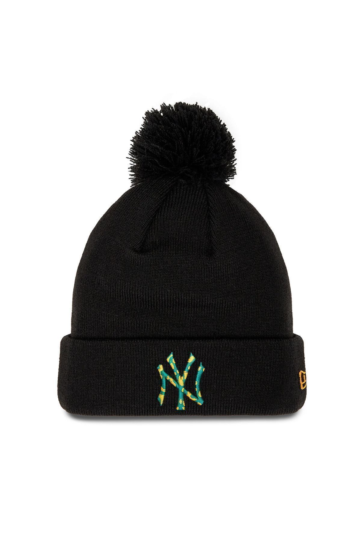 کلاه ورزشی مشکی مردانه و زنانه Infill Bobble Beanie Neyyan Blkmlcogl یونیسکس Hat 60364335 02 NEW ERA