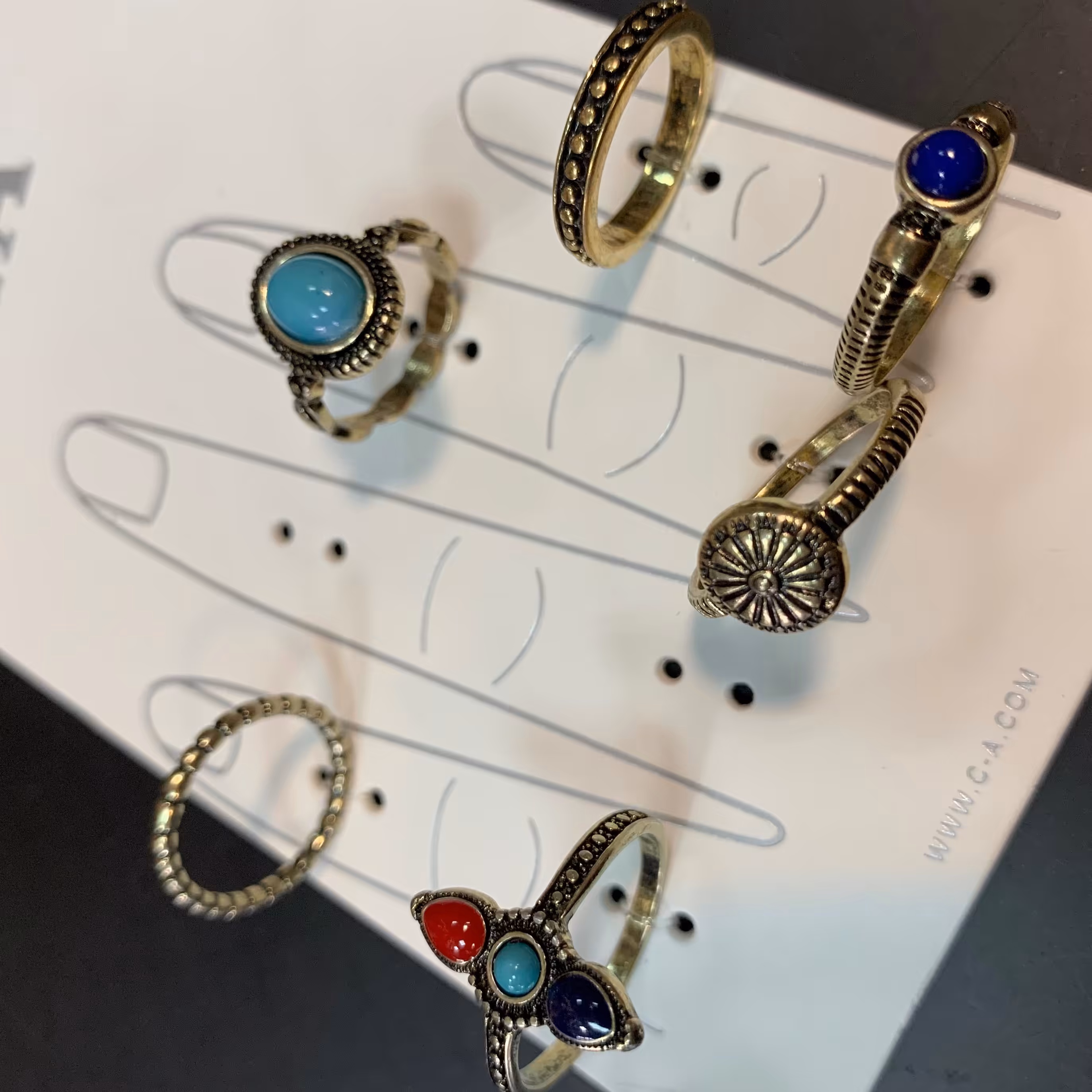 پک انگشتر 6 عددی برنز 