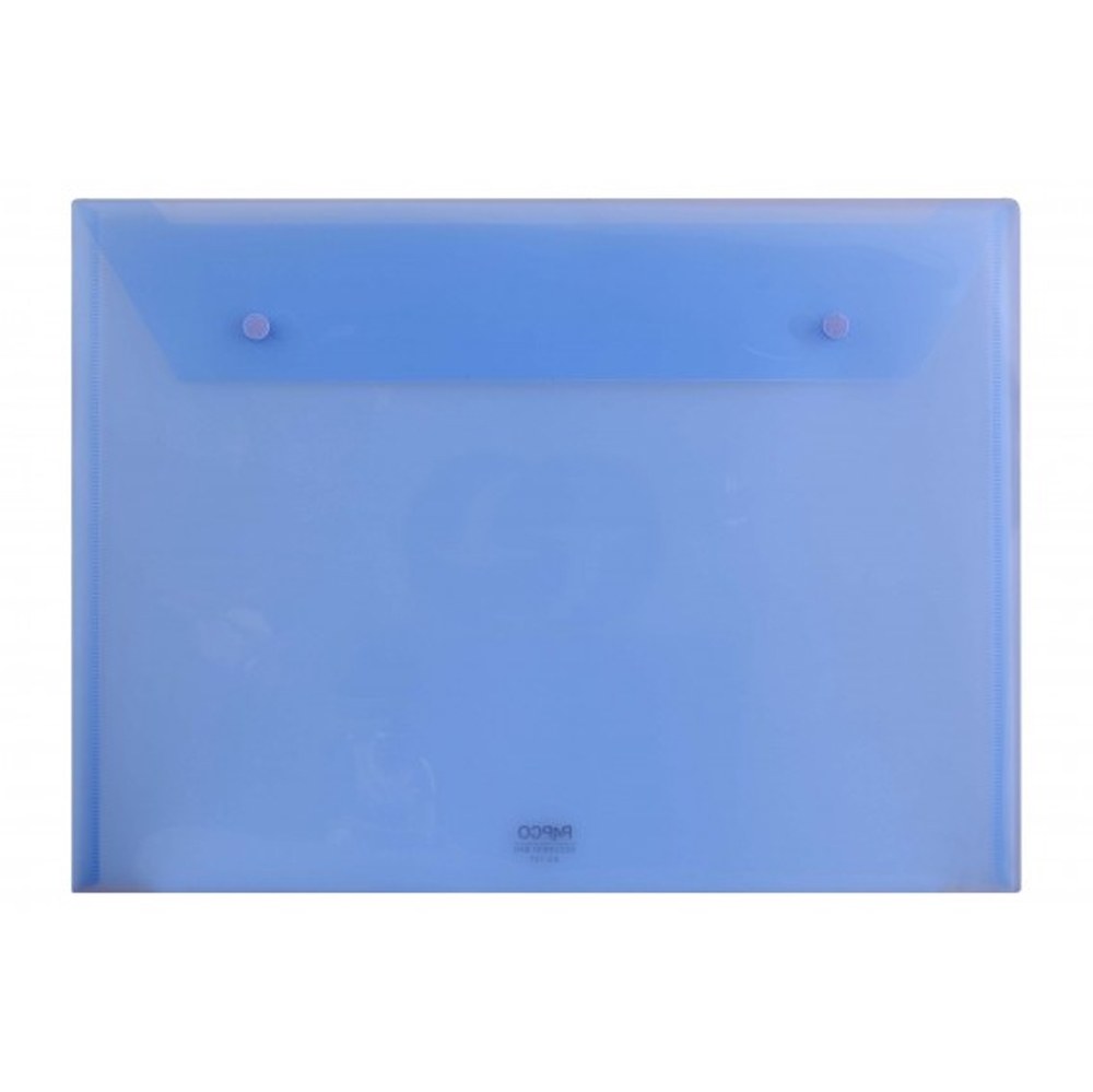 پوشه دکمه دار پاپکو مدل شفاف A3 کد A3-107T رنگ آبی