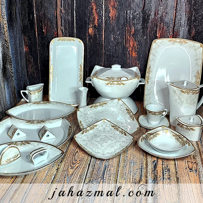 سرویس چینی پردیس طرح هورشید 105 پارچه کد 2065