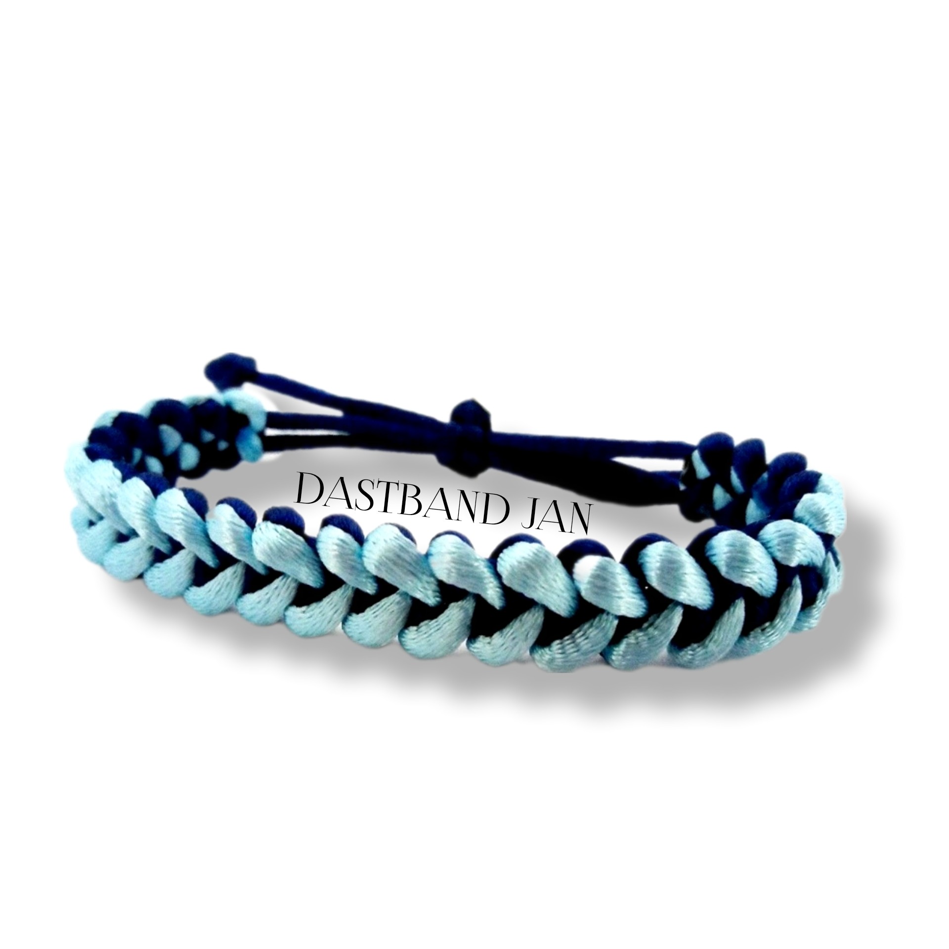 دستبند بافت تیغ ماهی دورو آبی آسمانی و سورمه ای ،دستبند جان