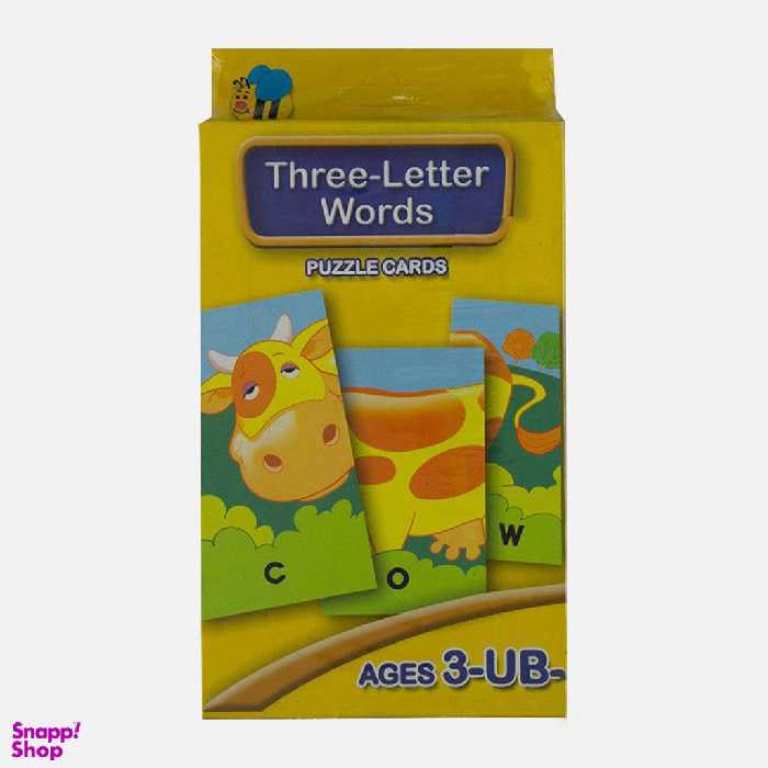 فلش کارت آموزش کلمات 3 حرفی انگلیسی انتشارات عسل نشر