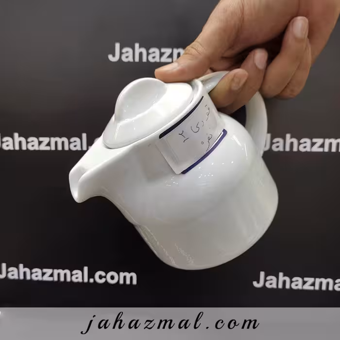 قوری دو نفره هتلی سفید چینی تقدیس