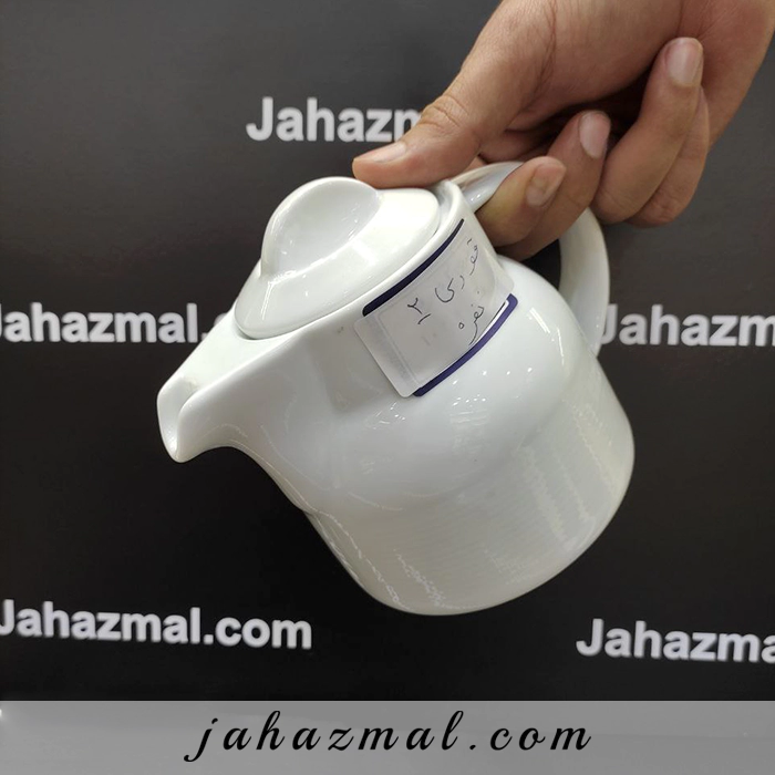 قوری دو نفره هتلی سفید چینی تقدیس