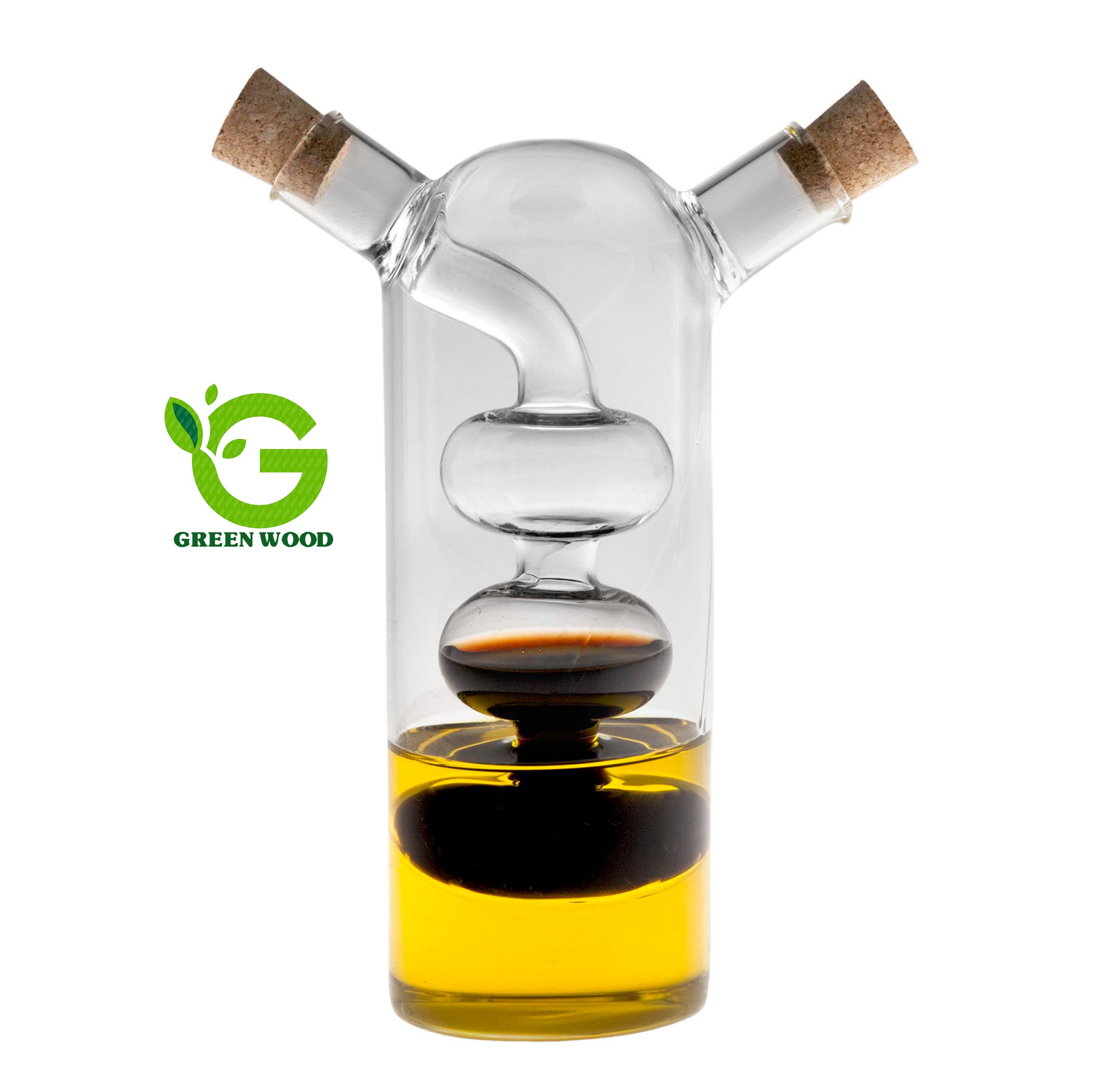جای روغن ظرف روغن و سرکه و آبلیمو 300 میلی دو مخزنه پیرکس کد Gw51302004 