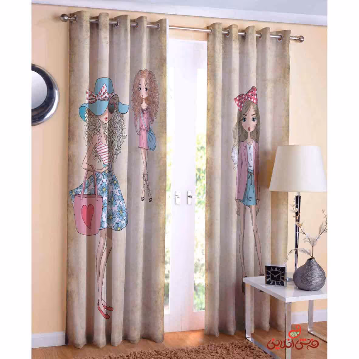 پرده 2عددی کودک کد 2160