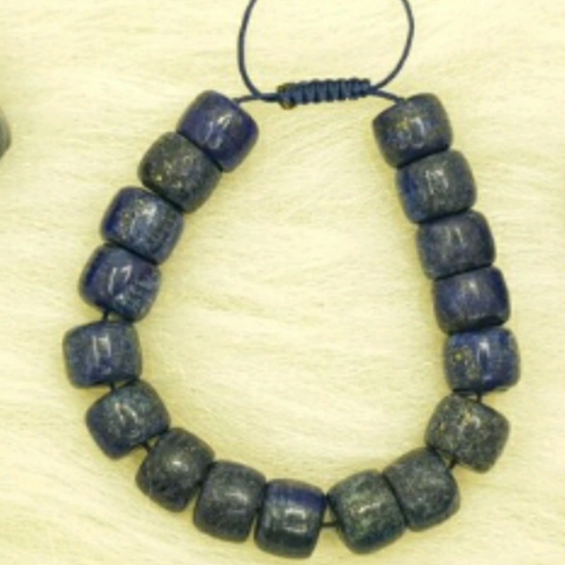 دستبند لاجورد بدخشان-سایز 10-اصل و پاکسازی شده