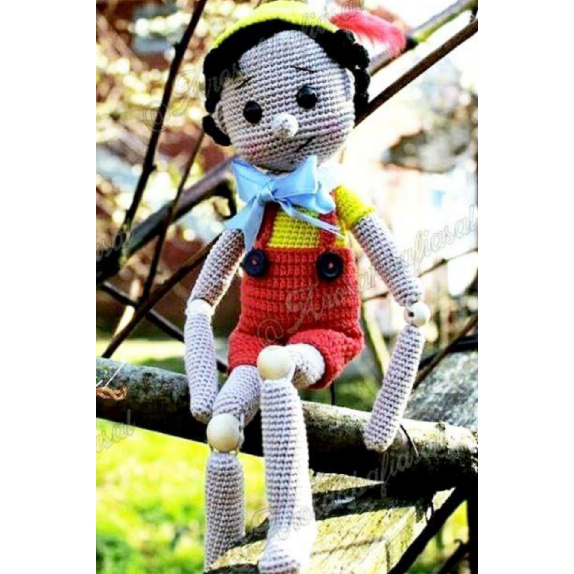 عروسک بافتنی پینوکیو بافتنی