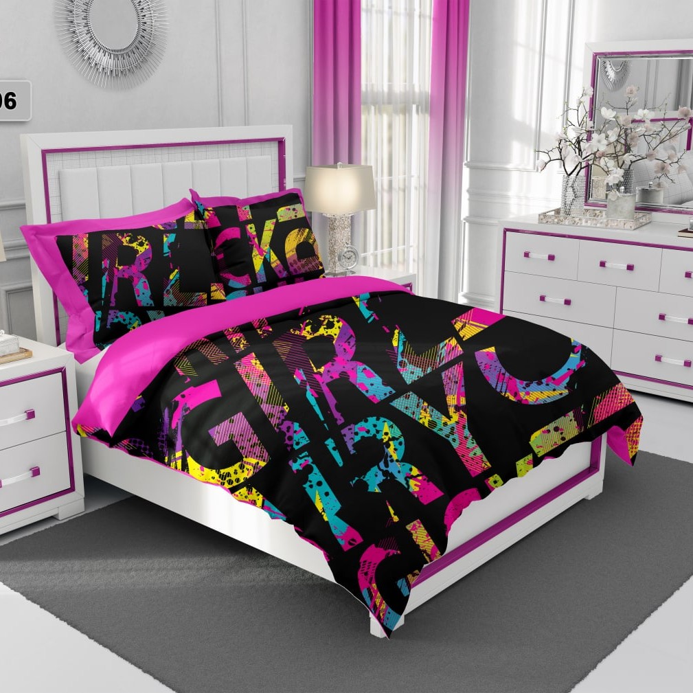 روتختی دونفره طرح اسپرت جنس میکرو درجه یک زمینه مشکی کد B1006