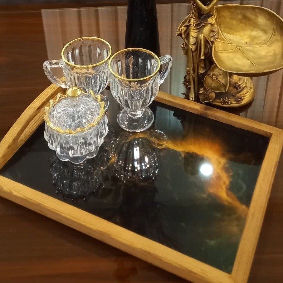 سینی دسته چوبی