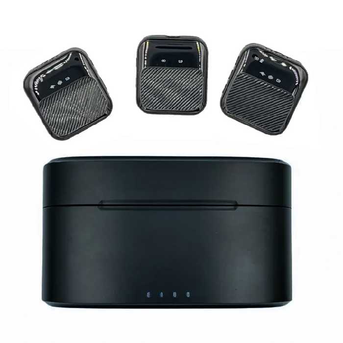 میکروفن ‌بی‌سیم دوکاربره M31 دارای کیس شارژ ( کابل اتصال آیفون و اندروید)